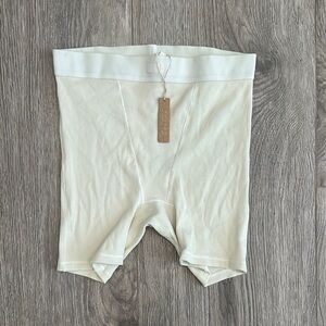 Cream High-Waisted Shorts